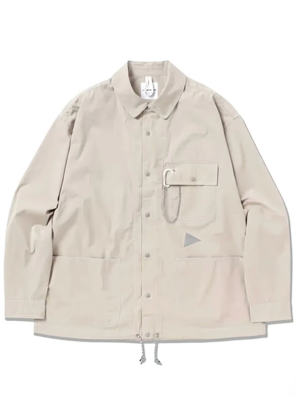 Lightweight Men's Cream Utility Shirt Jacket